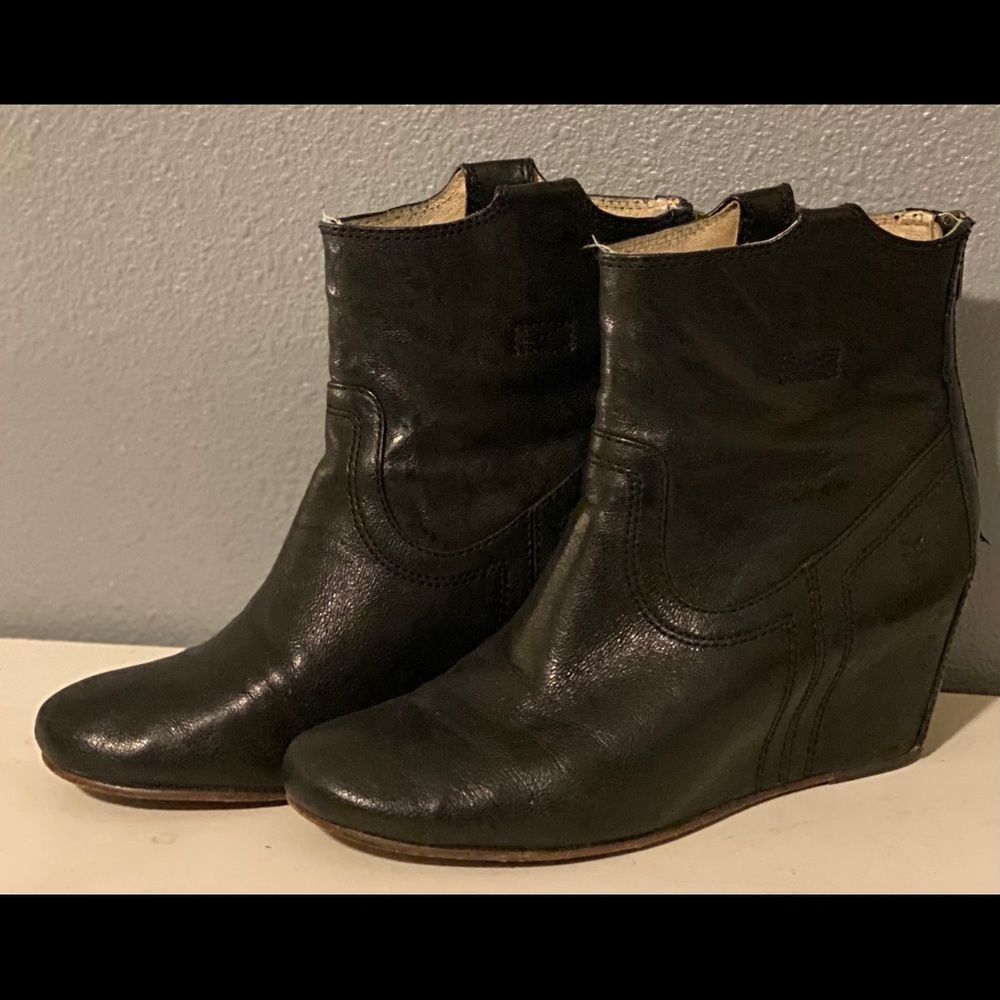 Frye wedge booties